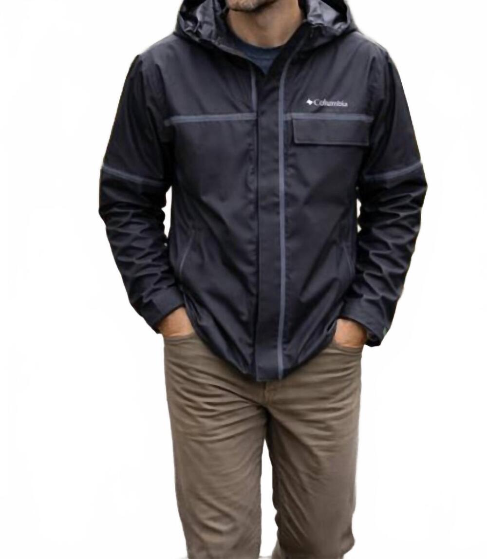 NEW COLUMBIA coral ridge odx rain jacket in charcoal black
